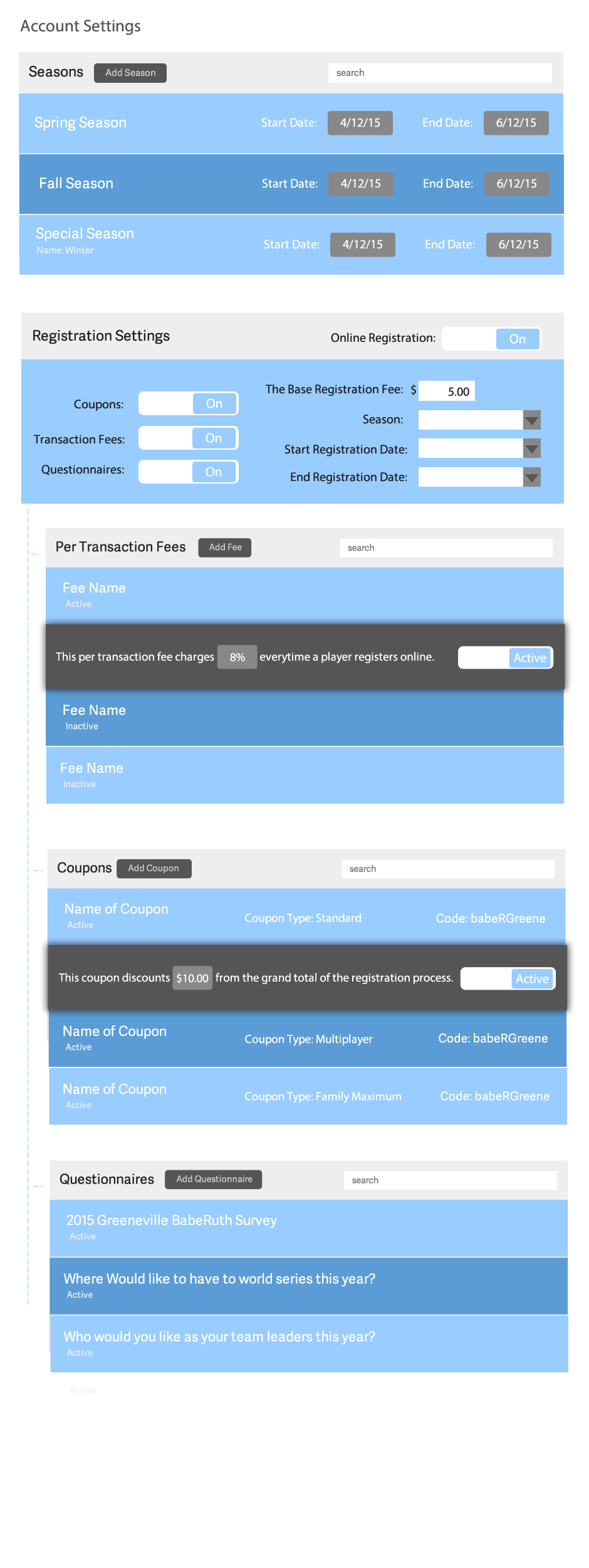 Account Setting Initial